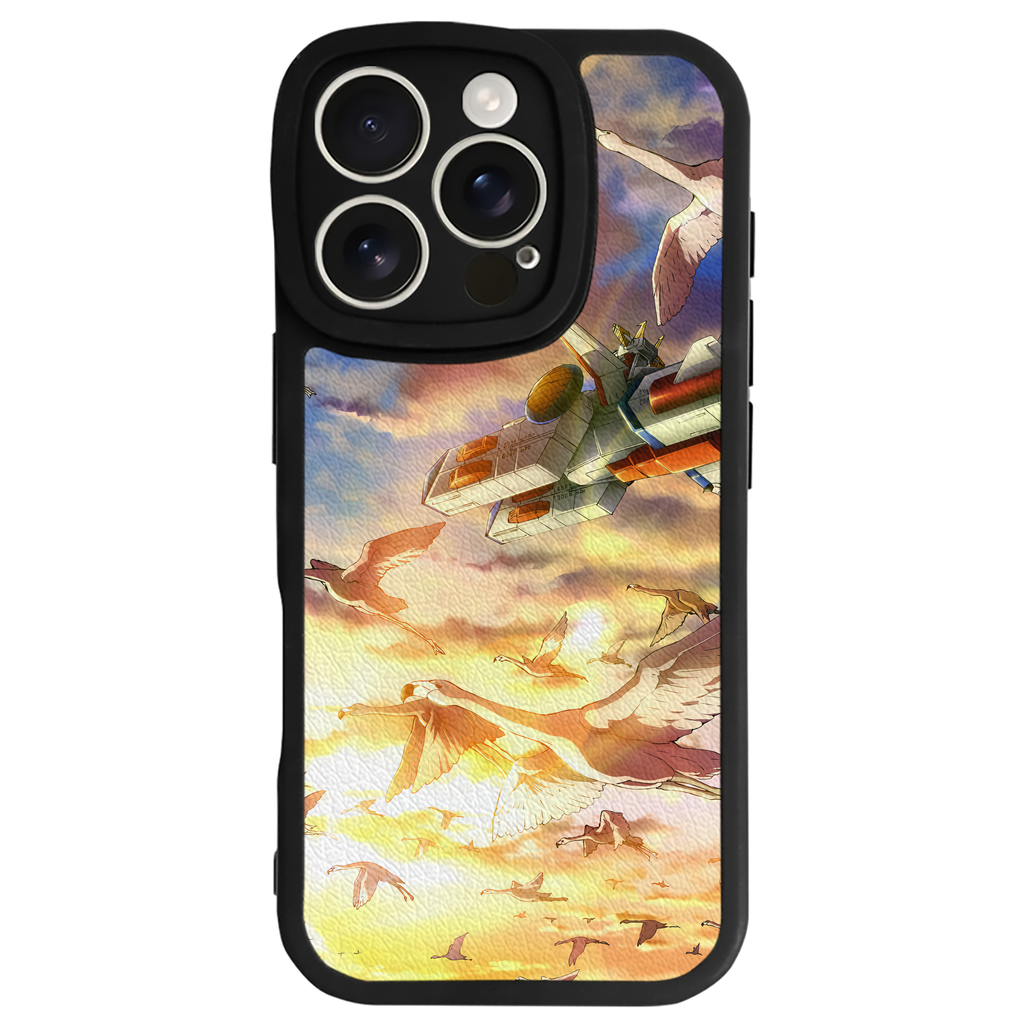 （画像用） 機動戦士ガンダム Mobile Suit Gundam 【iPhone 16シリーズ対応】シリコンスマホケース（レザー調） 材質：シリコン